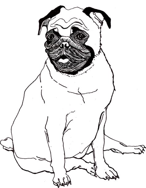 Printable Pug Coloring Pages